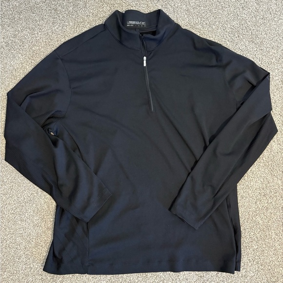 Nike‎ Golf Dri-fit Black Quarter-Zip Pullover Men's Size XXL 2XL - Picture 1 of 8